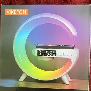 Vikefon LED Alarm Clock with Wireless Charging